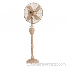 DecoBREEZE Pedestal Fan Adjustable Height 3-Speed Oscillating Fan, 16-Inch, Fir Bark 566232838