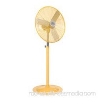Deluxe Oscillating Pedestal Fan, 30" Diameter, Safety Yellow, 1/2HP, 10000CFM, Lot of 1   