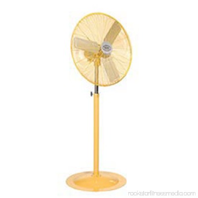 Deluxe Oscillating Pedestal Fan, 30 Diameter, Safety Yellow, 1/2HP, 10000CFM, Lot of 1