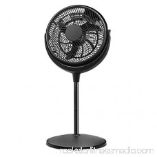 Energy Efficient Pedestal 12-inch Quiet 3 speed Floor Fan Adjustable Height - Whole Room Air Circulator