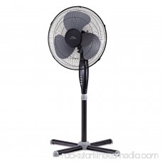 Lakewood 16 Three-Speed Oscillating Pedestal Fan, Three Speed, Metal/Plastic, Black 554476209