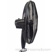 LavoHome Quiet 16" Black Standing Floor Fan with 3-Speed Oscillating Adjustable Height   556259715