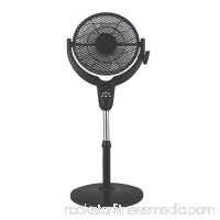 Optimus 14 Inch Louver Rotating Oscil Pedestal Air Circulator with Remote, LED and Timer   