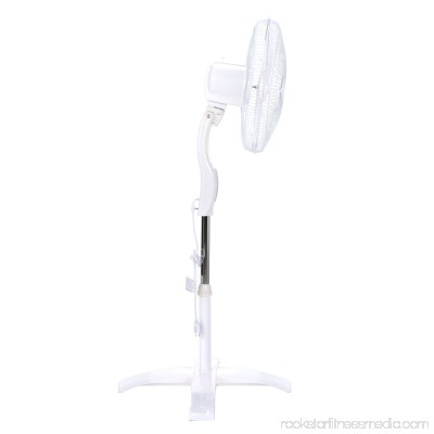 Optimus 16 Wave Oscillating Stand 3-Speed Fan, Model #F-1760, White with Remote 552103037