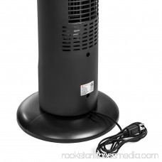 Best Choice Products 40in Quiet Oscillating Standing Floor Tower Fan w/ 3 Speeds, Timer, and Remote Control - Black