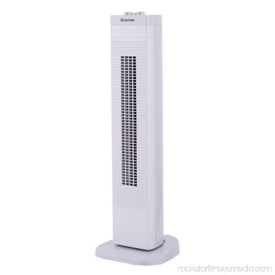 GHP 30 White ABS 3-Speed No-Blade Design Portable Oscillating Cooling Tower Fan