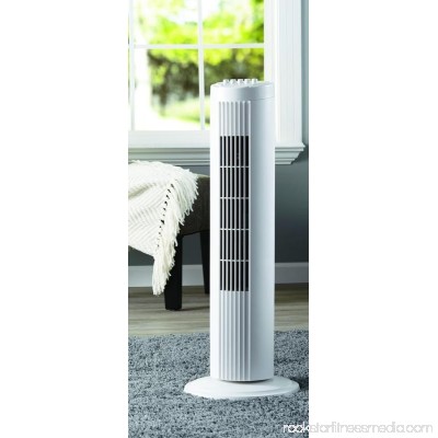 Mainstays 27 Oscillating Tower 3-Speed Fan, Model #FZ10-10NW, White 568020247