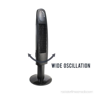 Oscillating 36 Inch 3 Speed Tower Fan with Remote, 4 Hour Timer with Sleep Mode