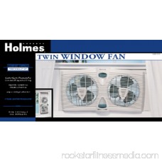 Holmes HAWF2030 Dual Blade Twin Window Fan with Thermostat
