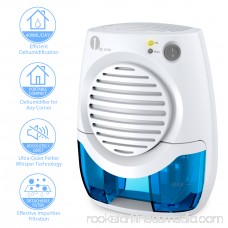 1byone Dehumidifier Mini Safe Electric Quiet Small Dehumidifiers With Auto-off Function Lightweight and Portable for Damp Air,Moisture in Home,Car,Bedroom,Kitchen,Basement,Office,Wardrobe