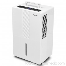 Costway Portable 70 Pint Dehumidifier Humidity Control Up to 4500 Sq.Ft. W/ Fan Wheels