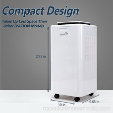 Ivation 11-Pint Small-Area Compressor Dehumidifier - With Continuous Drain Hose, Air Purifier & Ionizer for Smaller Spaces, Bathroom, Attic, Crawlspace and Closets - For Spaces Up To 216 Sq/Ft