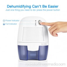 Removable Quiet Mini Compact Thermo-Electric Dehumidifier for 1100 Cubic Feet Room Boat, Protable Dehumidifier for Closet, Bedroom, Premium Humidifying Unit with Whisper-quiet Operation 570097945