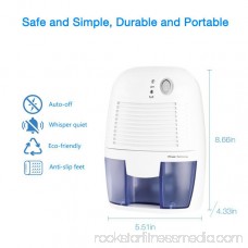Removable Quiet Mini Compact Thermo-Electric Dehumidifier for 1100 Cubic Feet Room Boat, Protable Dehumidifier for Closet, Bedroom, Premium Humidifying Unit with Whisper-quiet Operation 570097945